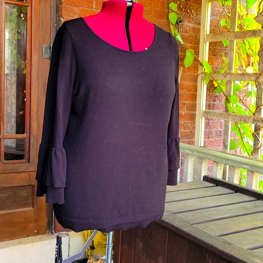Talbots Black Sweater Tunic 2X